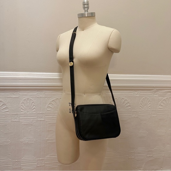Vintage Mark Cross Crossbody w/ Hardware Detail, Black - Picture 2 of 9